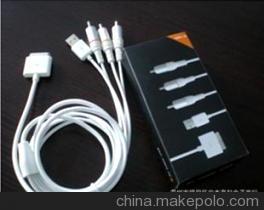 【IPAD2\IPHONE4 AV线(4.3.3版本)连接电视机 数据线 转接线】价格,厂家,图片,转接卡,深圳市福田区宇杰高科电子商行-